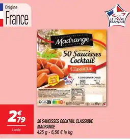 MADRANGE 50 SAUCISSES COCKTAIL CLASSIQUE