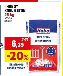 Hubo “HUBO” SNEL BETON 25 kg aanbieding