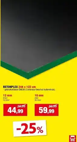 Hubo BETONPLEX 244 x 122 cm aanbieding