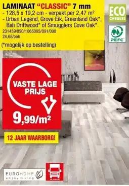 Hubo LAMINAAT “CLASSIC” 7 mm aanbieding