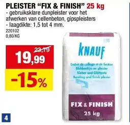 Hubo PLEISTER “FIX & FINISH” 25 kg aanbieding