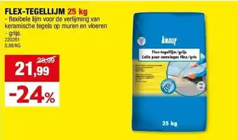 Hubo FLEX-TEGELLIJM 25 kg aanbieding