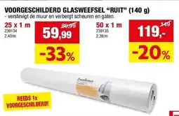 Hubo VOORGESCHILDERD GLASWEEFSEL “RUIT” (140 g) 25 x 1 m aanbieding