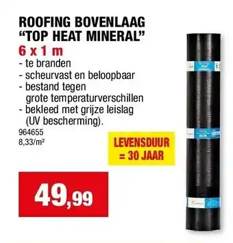 Hubo ROOFING BOVENLAAG “TOP HEAT MINERAL” aanbieding