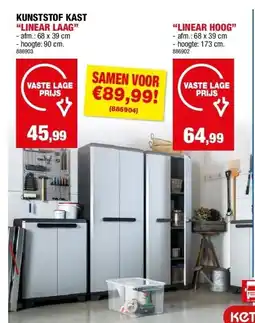 Hubo KUNSTSTOF KAST “LINEAR LAAG” aanbieding