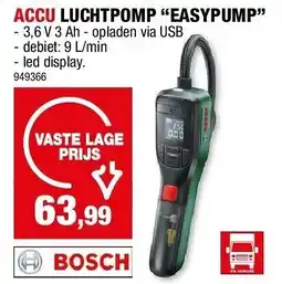 Hubo ACCU LUCHTPOMP “EASYPUMP” aanbieding