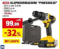 Hubo ACCU KLOPBOORMACHINE “POWX00530” aanbieding