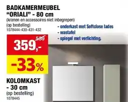 Hubo BADKAMERMEUBEL “ORIALI” - 80 cm aanbieding