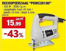 Hubo DECOUPEERZAAG “POWC20100” aanbieding