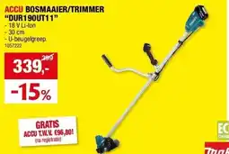 Hubo ACCU BOSMAAIER/TRIMMER “DUR190UT11” aanbieding