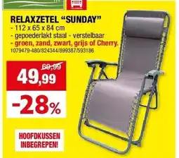Hubo RELAXZETEL “SUNDAY” aanbieding