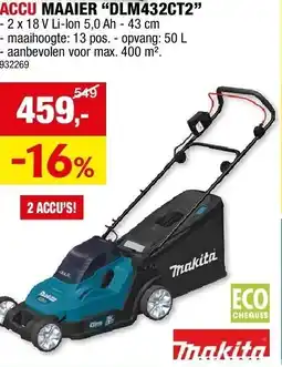 Hubo ACCU MAAIER “DLM432CT2” aanbieding