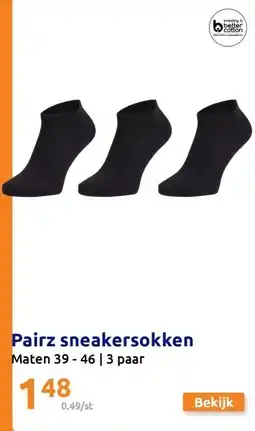 Action Pairz sneakersokken aanbieding