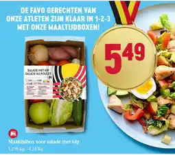 Delhaize Maaltijdbox voor salade met kip aanbieding