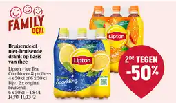 Delhaize Lipton Bruisende of niet-bruisende drank op basis van thee aanbieding