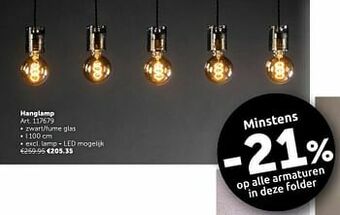 Zelfbouwmarkt Hanglamp aanbieding