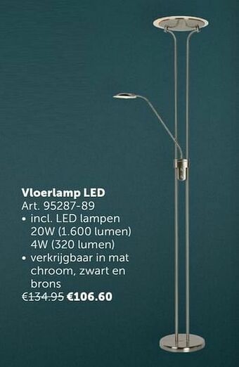 Zelfbouwmarkt Vloerlamp led aanbieding