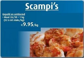 Aronde scampi`s aanbieding