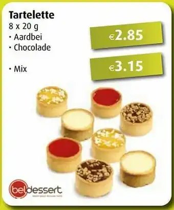 Tartelette aardbei chocolade