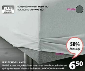 Jysk Jersey hoeslaken aanbieding