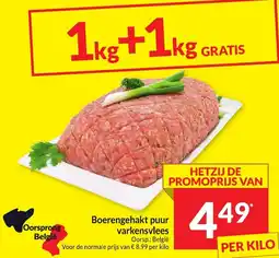 Intermarché Boerengehakt puur varkensvlees aanbieding