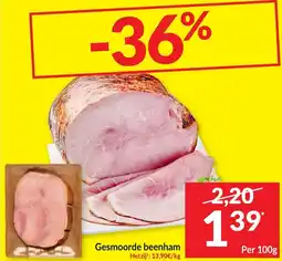Intermarché Gesmoorde beenham 100g aanbieding