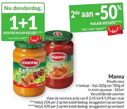 Intermarché Manna Koude saus aanbieding