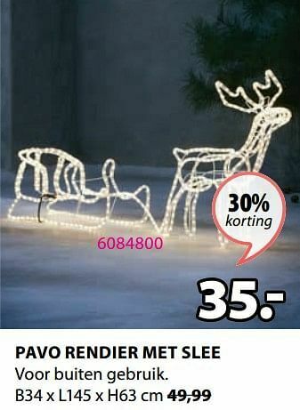 Pavo rendier met slee