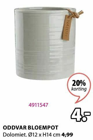 Jysk Oddvar bloempot aanbieding