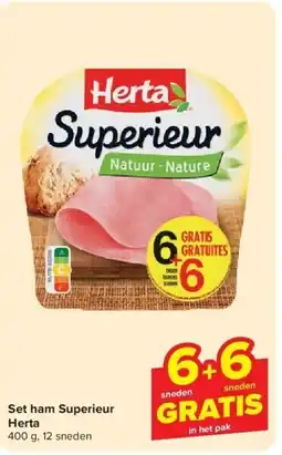 Carrefour Set ham Superieur Herta aanbieding