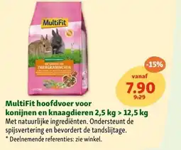 Maxi Zoo MultiFit hoofdvoer voor konijnen en knaagdieren 2,5 kg > 12,5 kg aanbieding