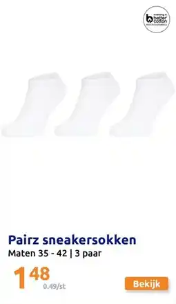Action Pairz sneakersokken aanbieding