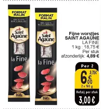 Cora Fijne worstjes SAINT AGAÛNE aanbieding