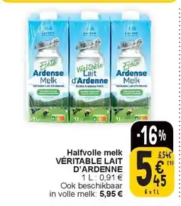 Cora Halfvolle melk VÉRITABLE LAIT D’ARDENNE aanbieding