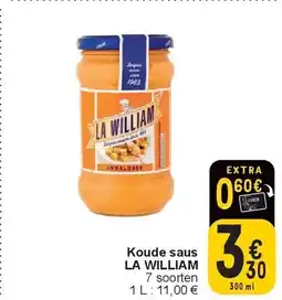 Cora Koude saus LA WILLIAM aanbieding