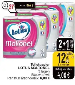 Cora Toiletpapier LOTUS MOLTONEL aanbieding