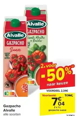 Carrefour Gazpacho Alvalle aanbieding