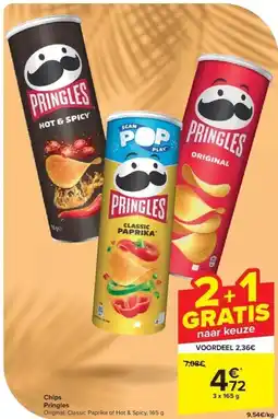 Carrefour Chips Pringles aanbieding