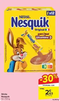 Carrefour Sticks Nesquik aanbieding