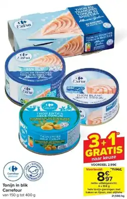 Carrefour Tonijn in blik Carrefour aanbieding
