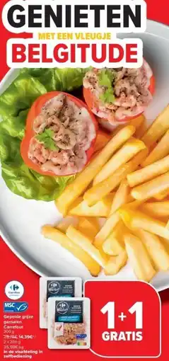 Carrefour Gepelde grijze garnalen Carrefour aanbieding