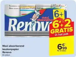 Carrefour Maxi absorberend keukenpapier Renova aanbieding