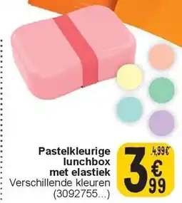 Cora Pastelkleurige lunchbox met elastiek aanbieding