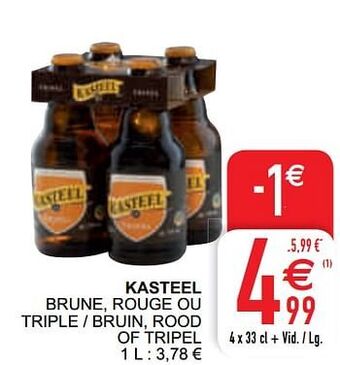 Kasteel brune, rouge ou triple - bruin, rood of tripel