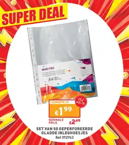 Trafic SET VAN 50 GEPERFOREERDE GLADDE INLEGHOESJES aanbieding