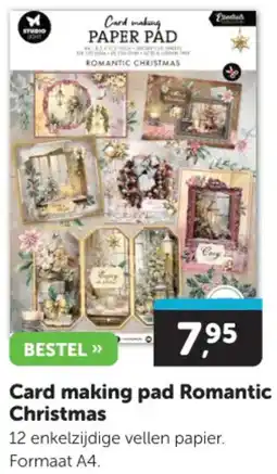 Boekenvoordeel Card making pad Romantic Christmas aanbieding