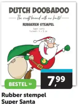 Boekenvoordeel Rubber stempel Super Santa aanbieding