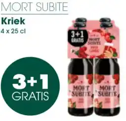 Prik en Tik MORT SUBITE Kriek 4 x 25 cl aanbieding