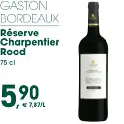 Prik en Tik GASTON BORDEAUX Réserve Charpentier Rood 75 cl aanbieding