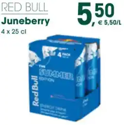Prik en Tik RED BULL Juneberry 4 x 25 cl aanbieding
